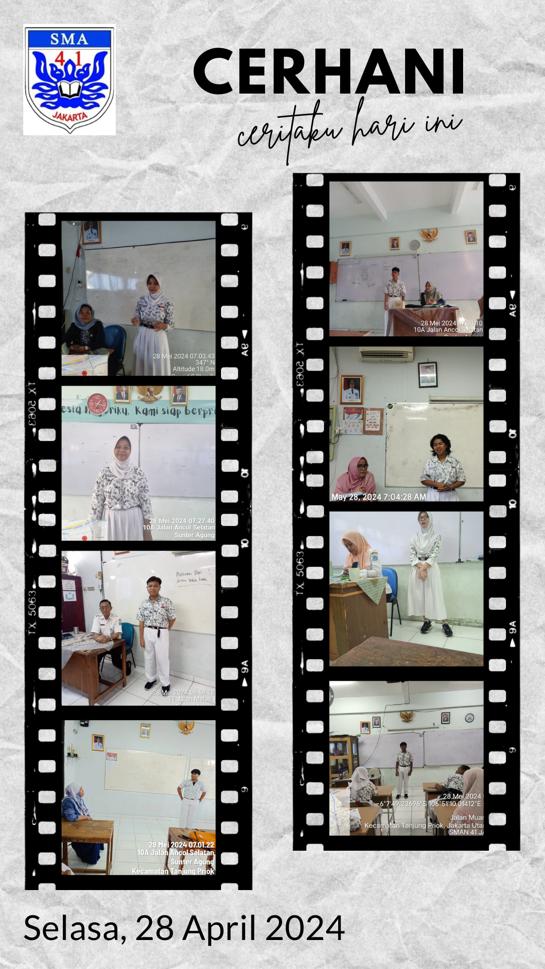 CERITAKU HARI INI SMA NEGERI 41  JAKARTA